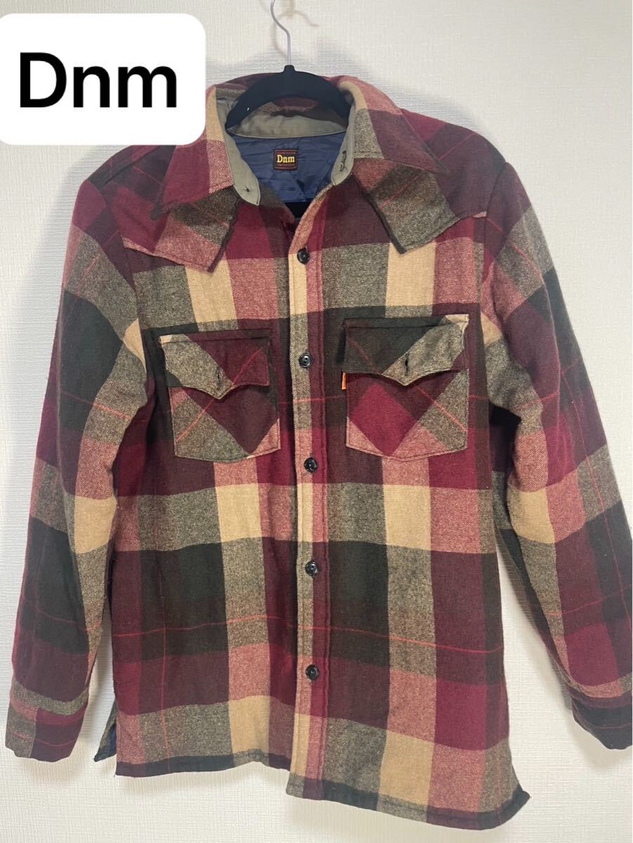 80s' Dnm サニタイズ加工 フランネル チェックジャケット ビンテージ USA製 vintageレトロジャケットフィッシング釣りウェア拍卖