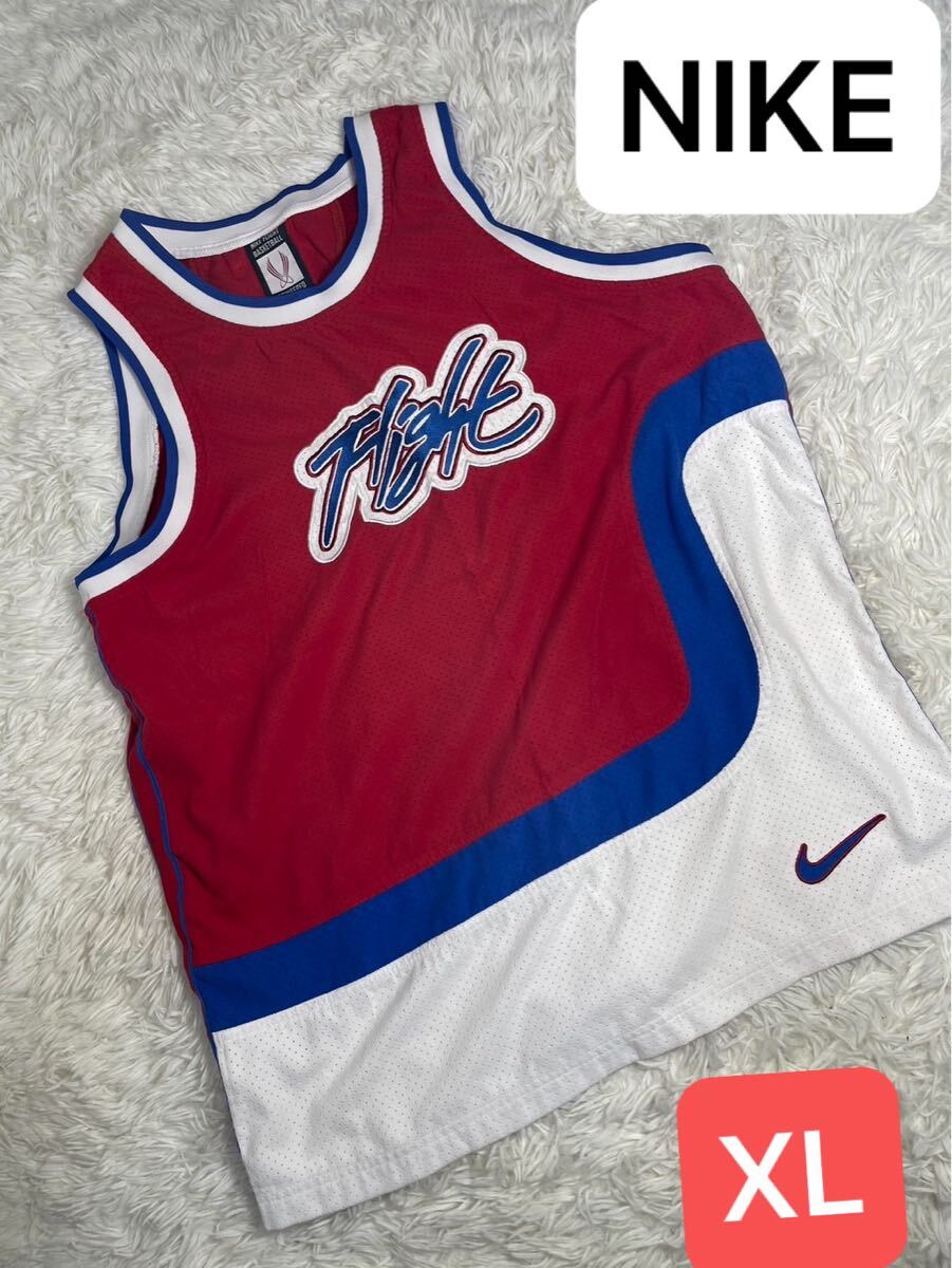 Nike トリコロールパターン タンクトップ XL バスケ NIKE ナイキ ユニフォーム タンクトップ バスケットボール拍卖