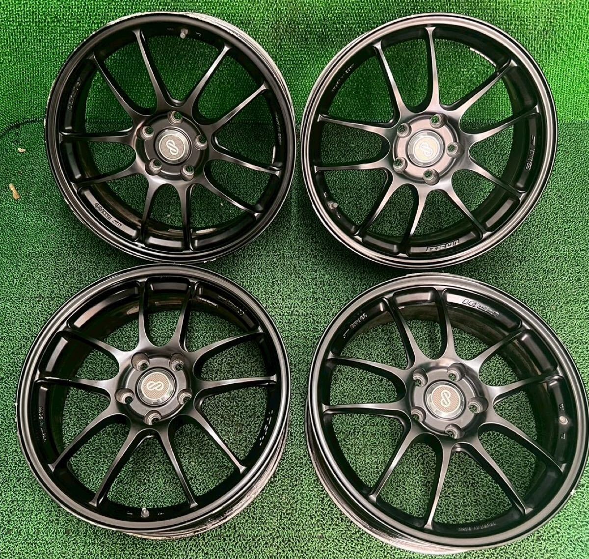 ENKEI PF01 ブラック 軽量ホイール 18×7J+48 ホイール 4本セット 早い者勝ち 格安売り切り! 塗装も可能!拍卖