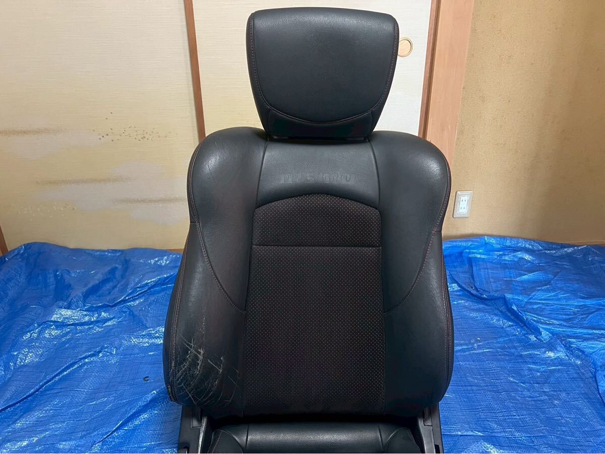 フェアレディ Z34 バージョン NISMO フロント 運転席 シート 刻印あり 赤ステッチ 超希少 流通量低! 即決 売り切り拍卖