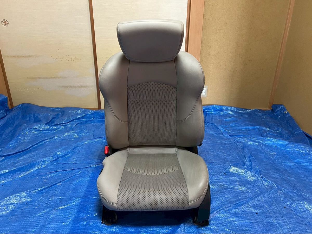 フェアレディ Z34 日産 ハーフレザー 電動シート 助手席側 白革希少 破れなし!! 即決売り切り!拍卖