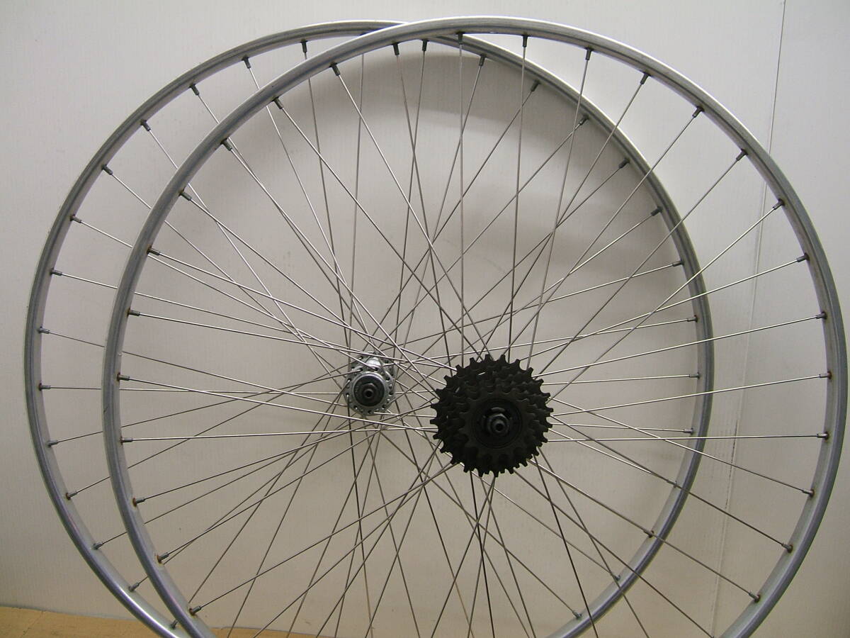 中古 700C用前後ホイール チューブラーリム 6速 SHIMANO 105 SUNTOUR ARAYA RED 026拍卖