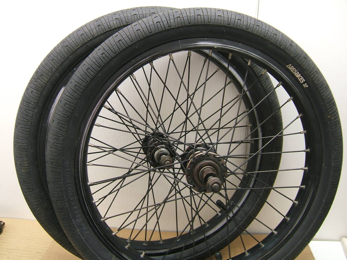 中古 18インチBMX車用前後ホイール 18x1.75 タイヤ付 拍卖