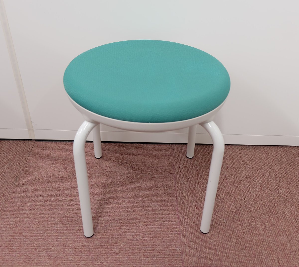 《中古品》 丸イス スツール ソフトクッションスツール ノーリツイス TSS-4WS クリアーグリーン拍卖