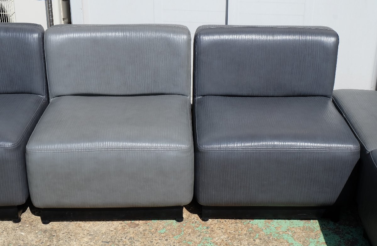 《直接引取り限定》<直接引取り以外は送料がかかります> イトーキ ロビーチェア 《6脚セット販売》 中古品 レザー張り拍卖