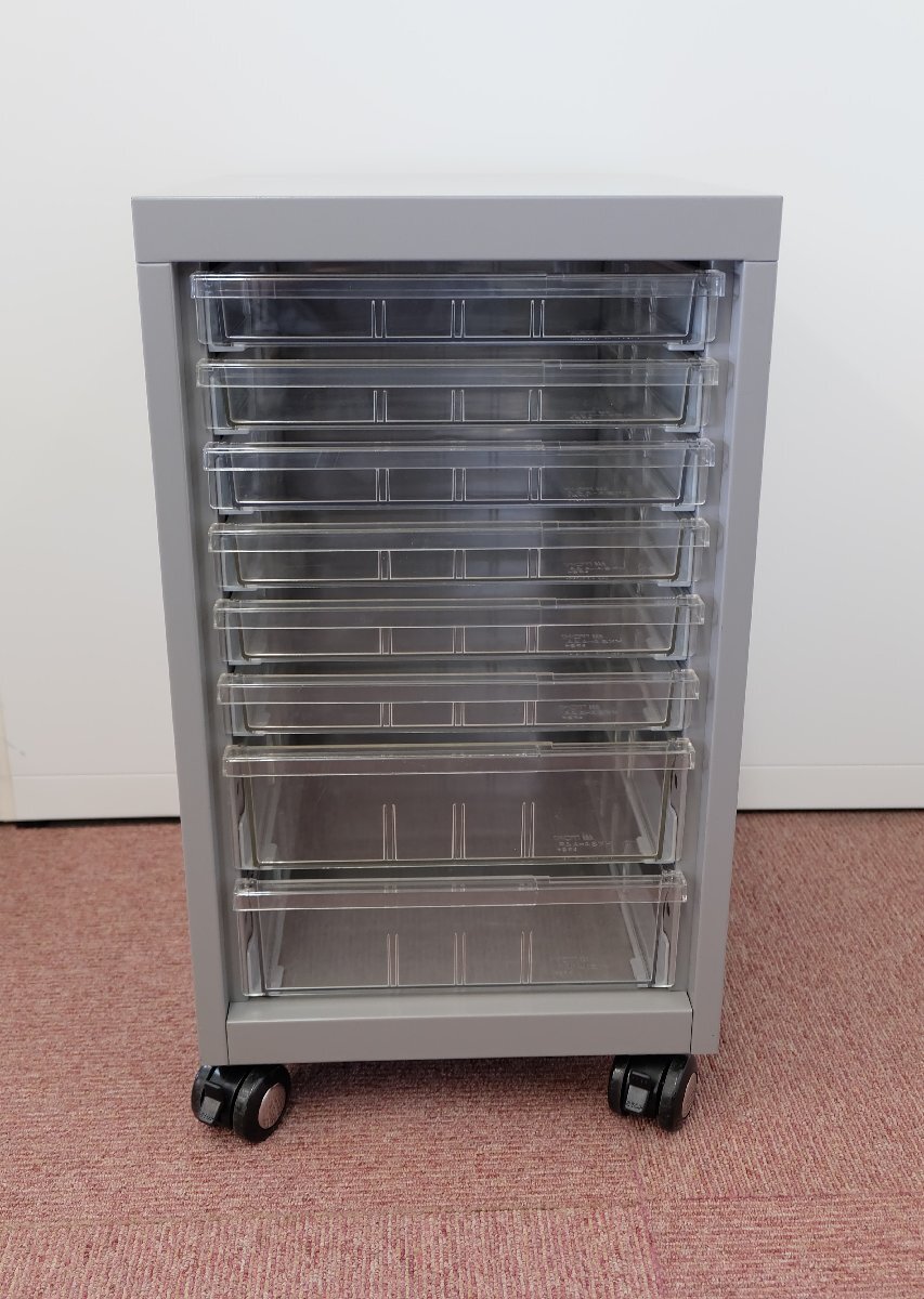 《送料無料》イトーキ クリスタルキャビネット ワゴンタイプ キャスター付 中古品 HKS-0612CM-WE 拍卖