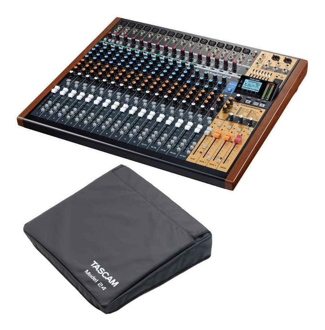 即決◆新品◆送料無料TASCAM Model 24+AK-DC16 24トラック レコーディング・ミキサー/ダストカバー付拍卖