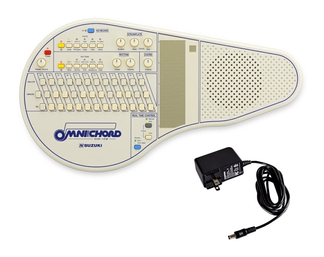 即決◆新品◆送料無料SUZUKI OM-108/純正アダプター/AD1-1210A付 オムニコード OMNICHORD オートハープをフィーチャーした電子楽器拍卖