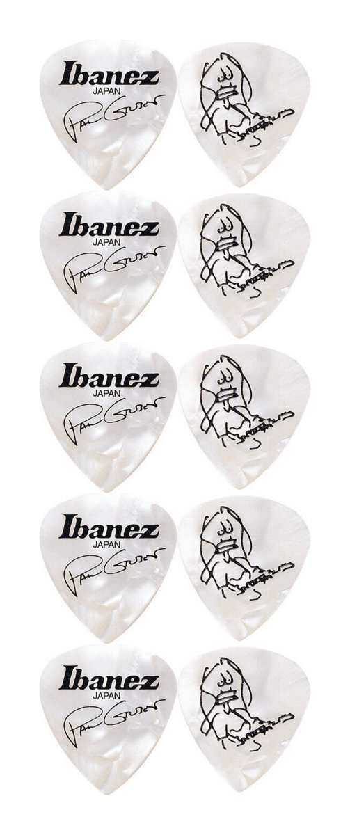 即決◆新品◆送料無料Ibanez 1000PG-PW/10枚セット 1.0mm ショート ティアドロップ セルロース Paul Gilbert ポール ギルバート/メール便拍卖