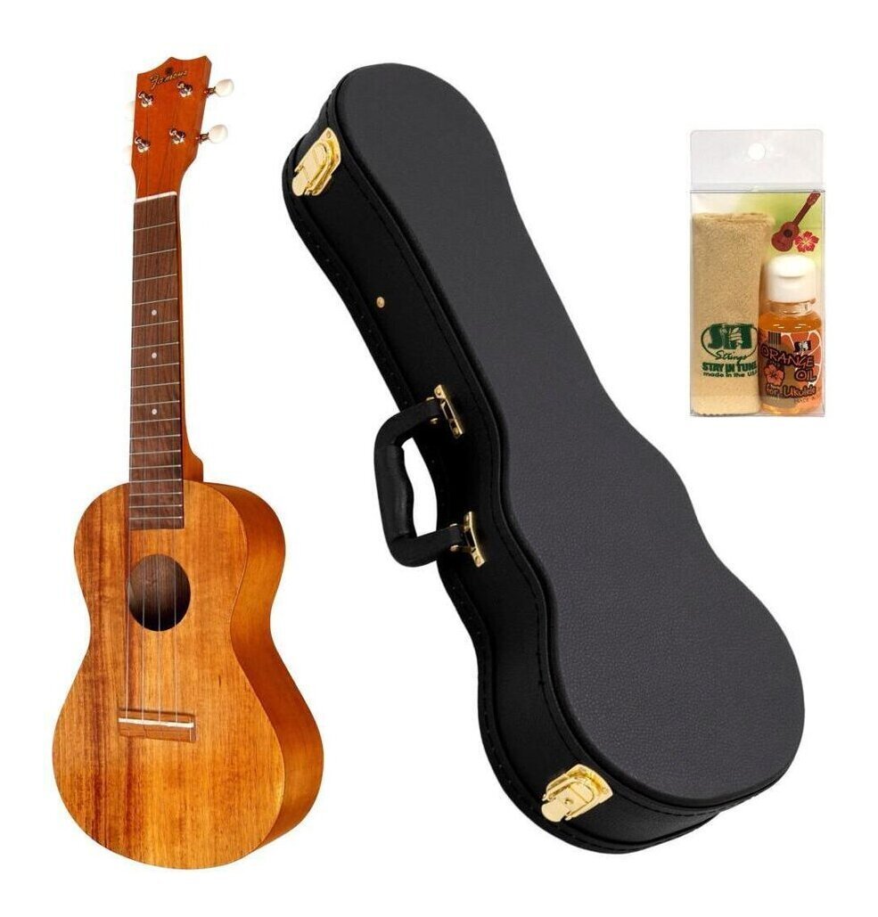 即決◆新品◆送料無料Famous FC-5G /ハードケース+お手入れセット付 コンサート ウクレレ ハワイアンコア拍卖