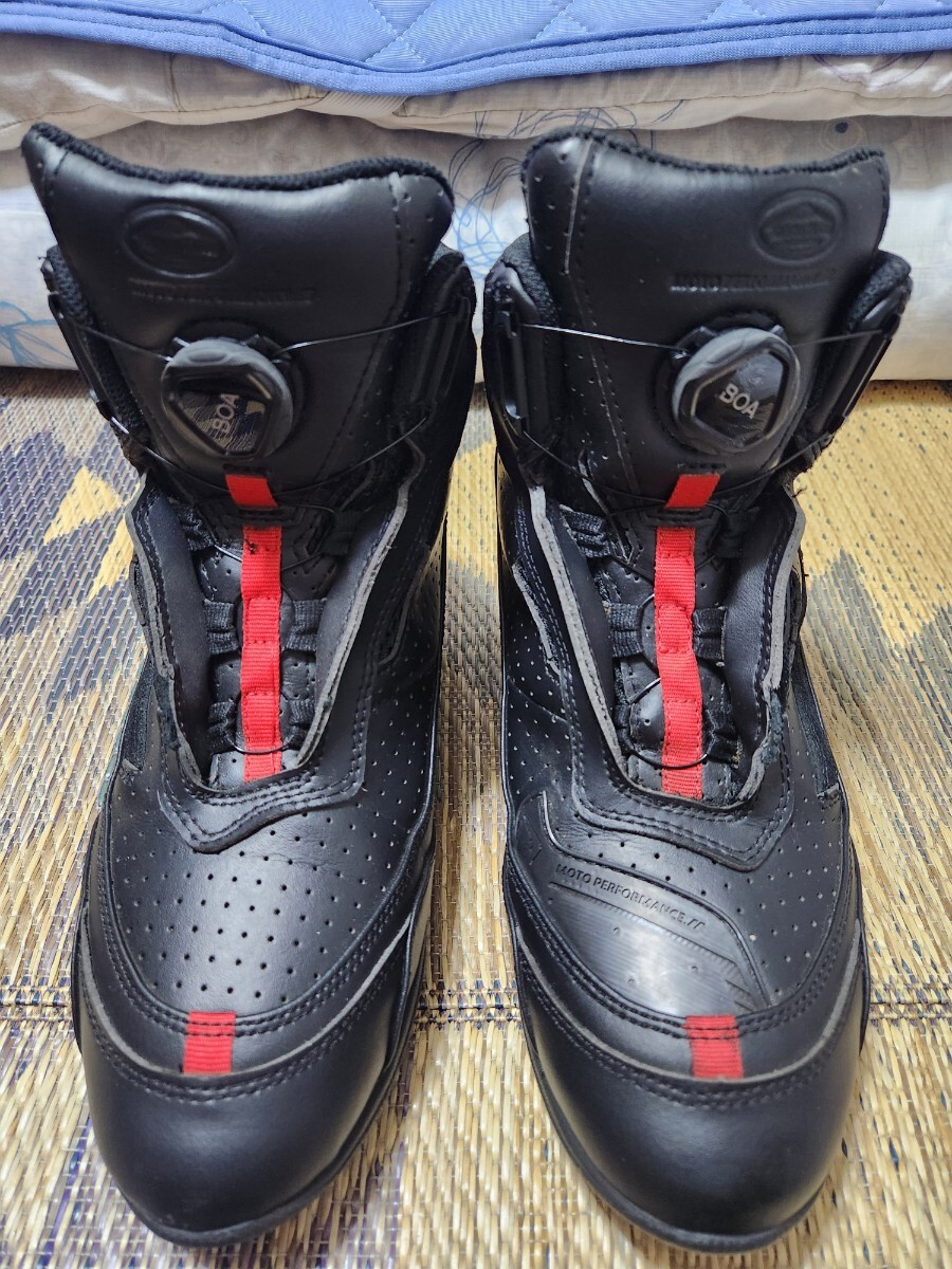 kushitani/クシタニ K-4574 FLOW SHOES/フローシューズ 黒赤 24センチ 中古拍卖
