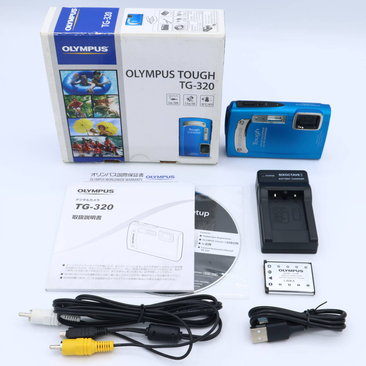 OLYMPUS オリンパス デジタルカメラ TG-320 1400万画素 3m防水 1.5m耐落下衝撃 ブルー TG-320 BLU #250926_BEB590040拍卖