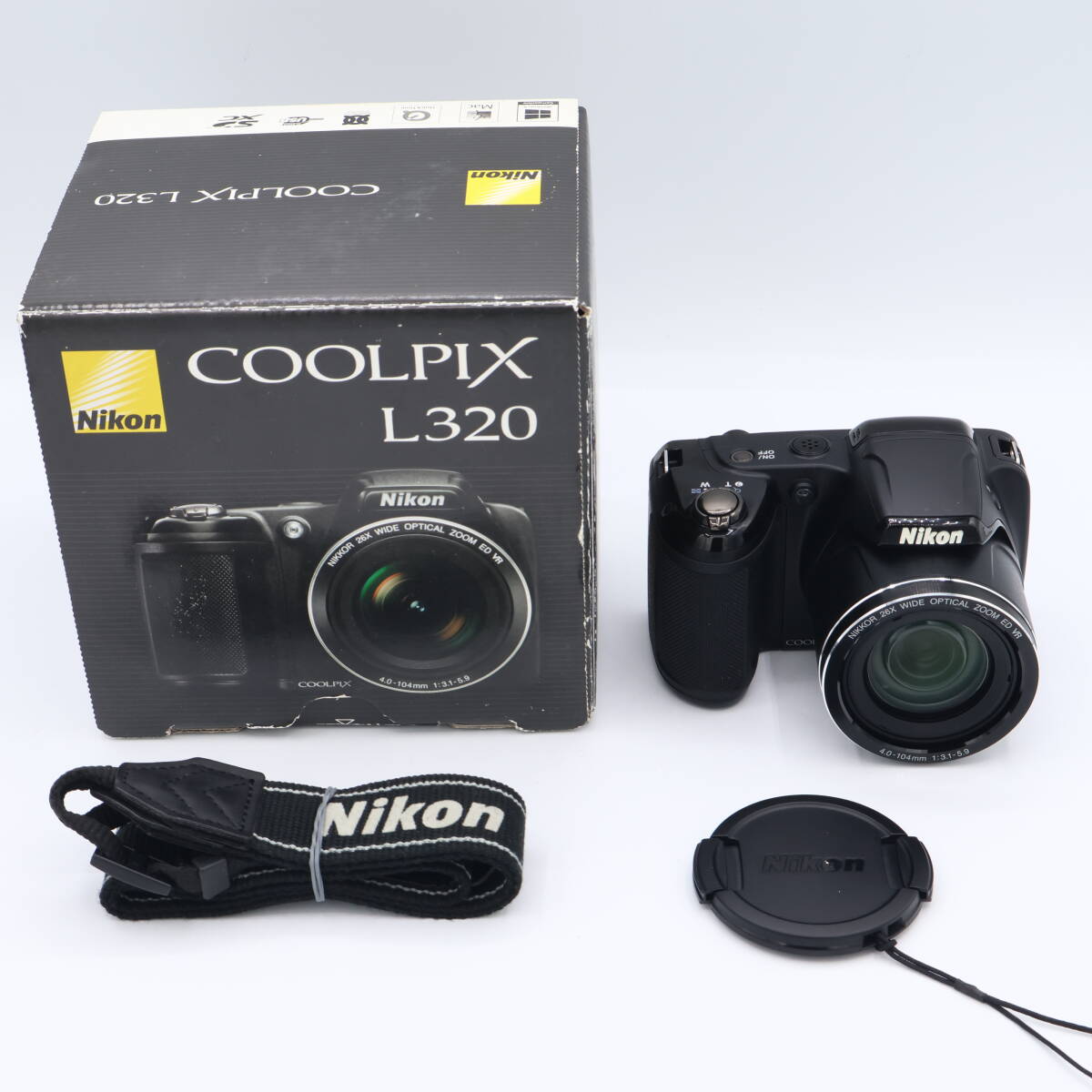 Nikon ニコン Coolpix L320 16.1MP デジタルカメラ 26倍光学ズーム - ブラック #251022_20006629拍卖