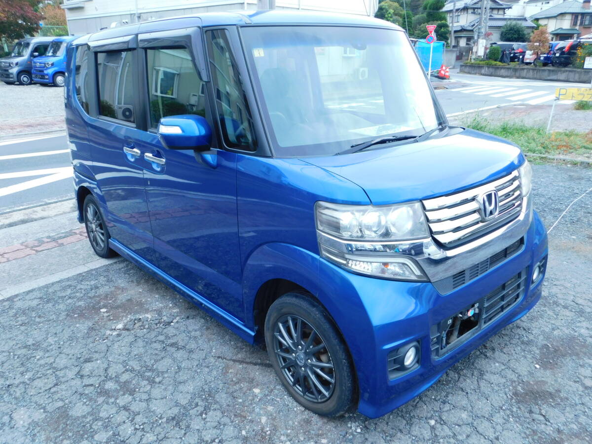 N-BOXカスタムCTBA安心パッケージ(レーダーブレーキアシスト)。無事故&豪華装備車両。車検整備点検済み令和9年11月まで車検あり。拍卖