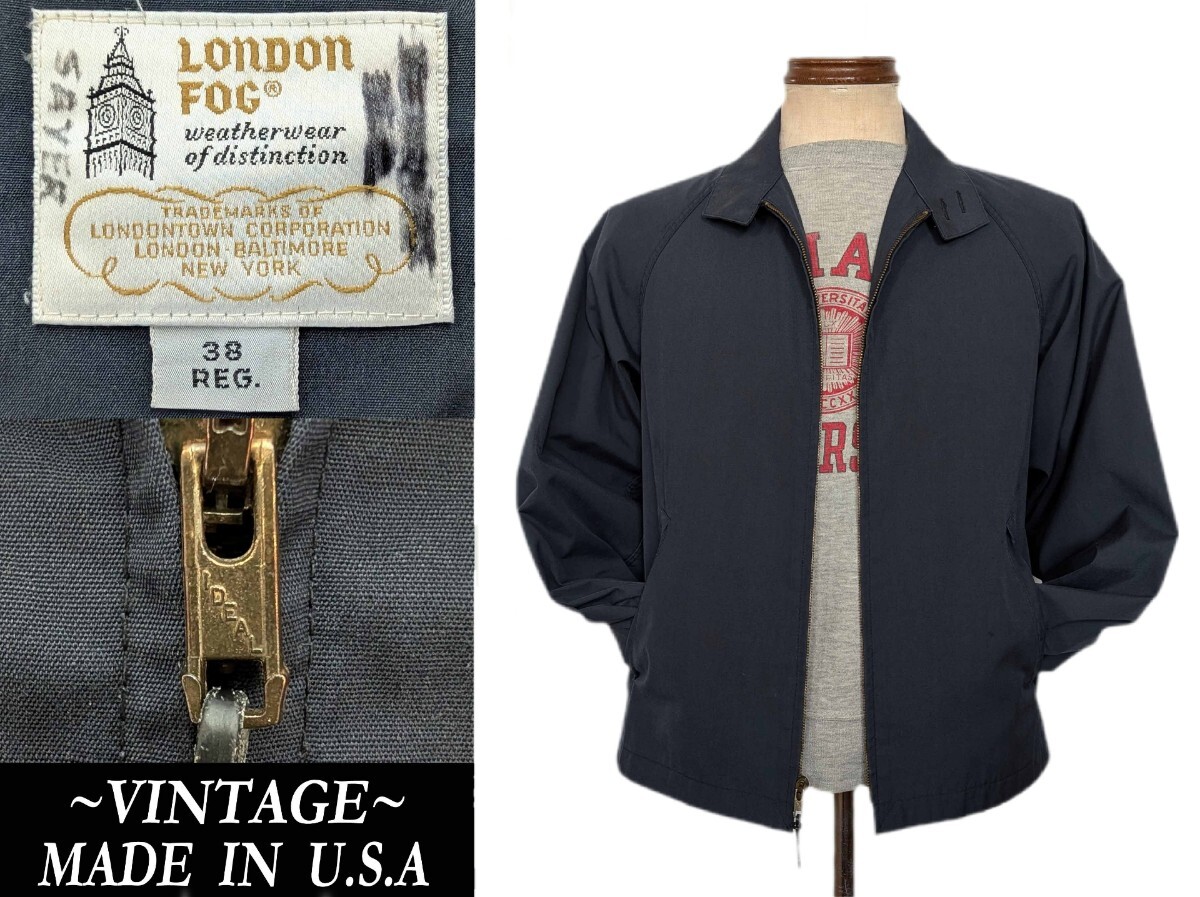 70s ビンテージ London Fog スウィングトップ USAアメリカ製 ドリズラー IDEALジップ vintage マクレガー BARACUTA バラクータ model拍卖