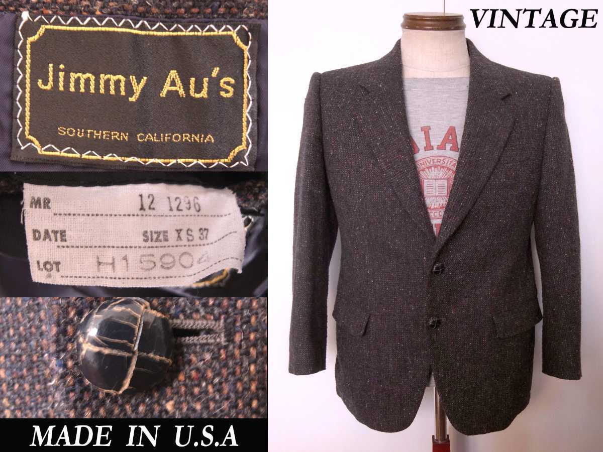 ビンテージ Jimmy Au's For Men 5'8 And Under ドネガル TWEED テーラー USAアメリカ製 VINTAGE ハリスツィード RRL ラルフローレン Brooks拍卖