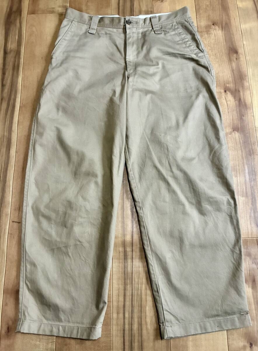 UNIQLO U ユニクロ ワイドフィットチノ ベージュ 85拍卖