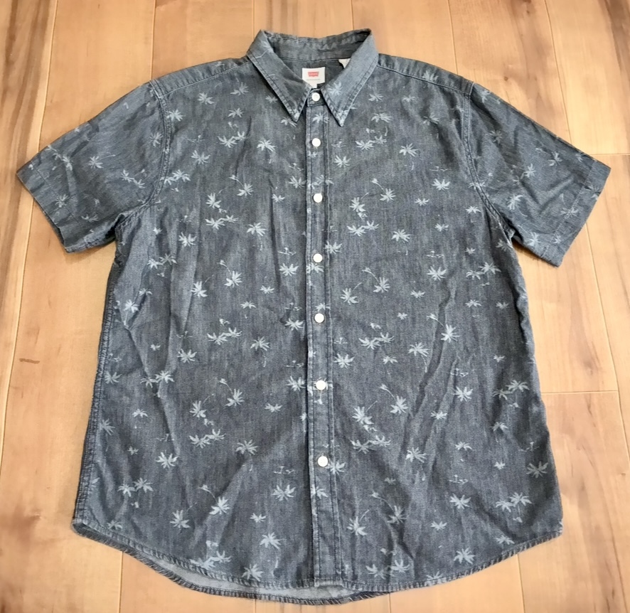 Levi's リーバイス パームツリー柄 コットンシャツ L拍卖