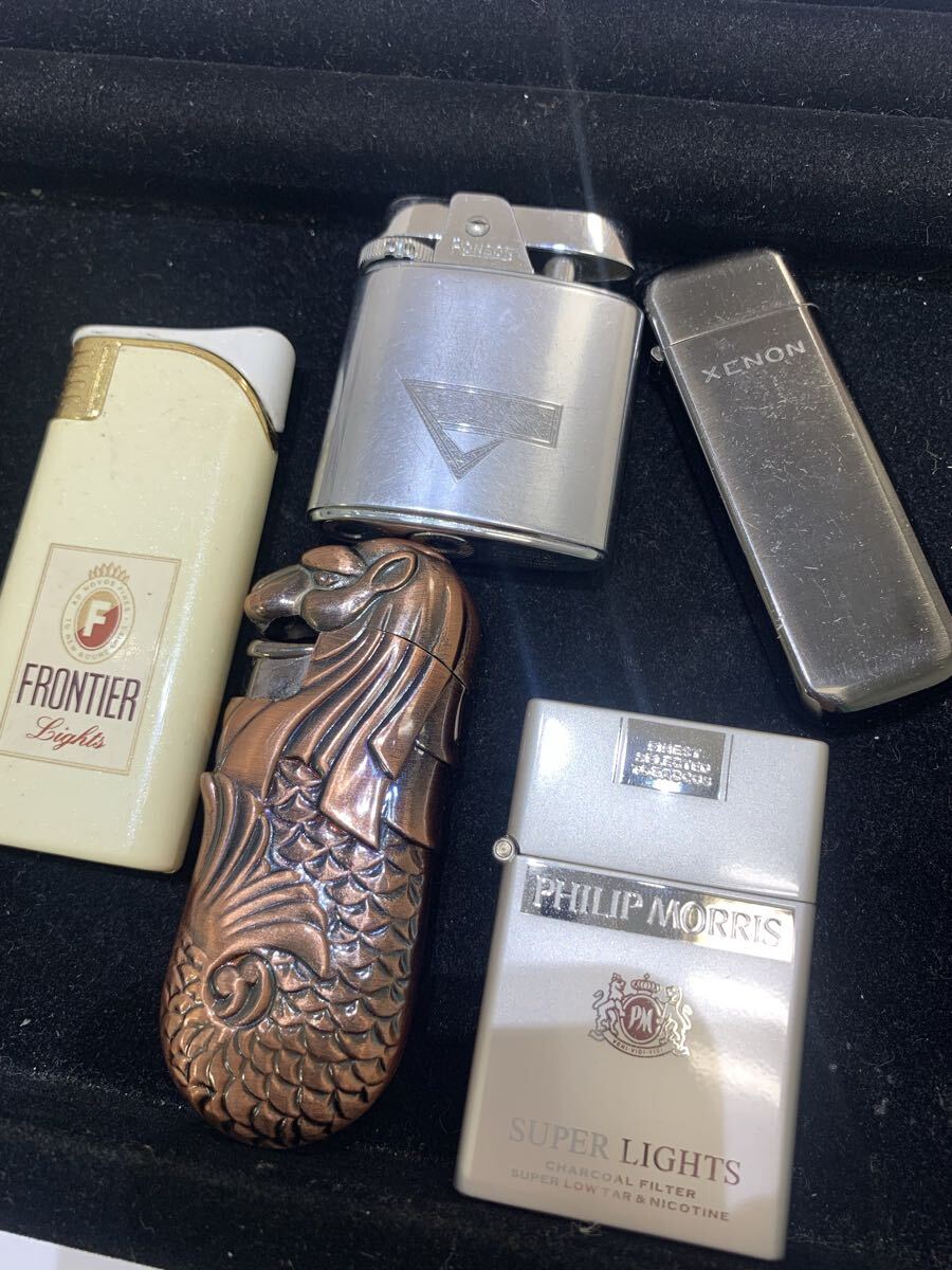 PHILIPMORRIS RONSON FRONTIER XENON 等 喫煙具 ライター 喫煙グッズ おまとめ計5点セット 着火未確認拍卖