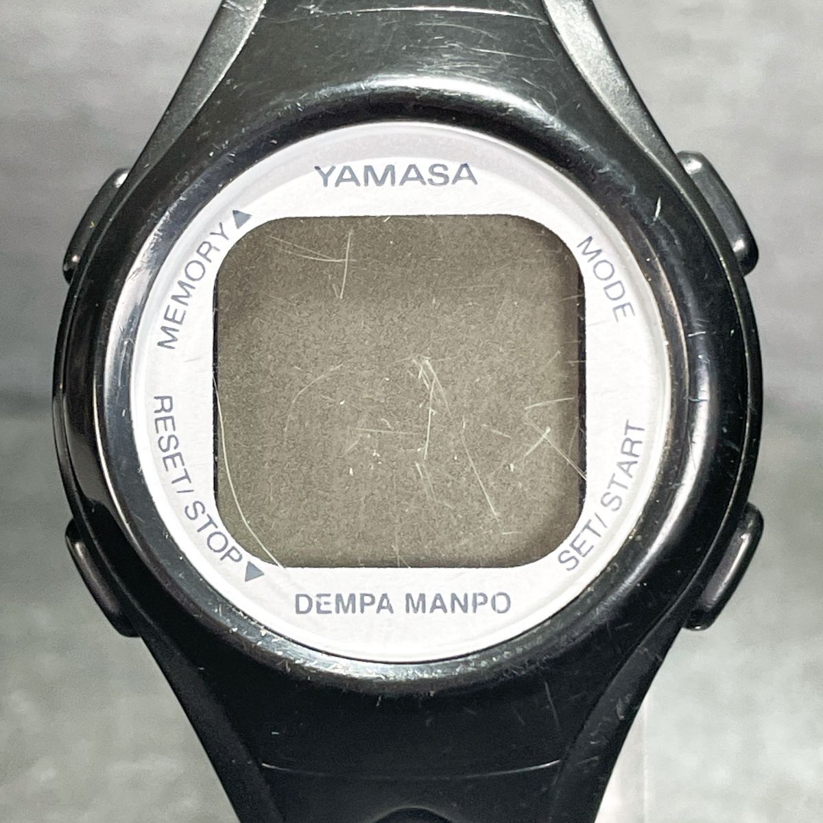 YAMASA ヤマサ TM-450 腕時計 デジタル クオーツ 多機能 カレンダー ラウンド ラバーバンド ブラック ステンレススチール ユニセックス拍卖