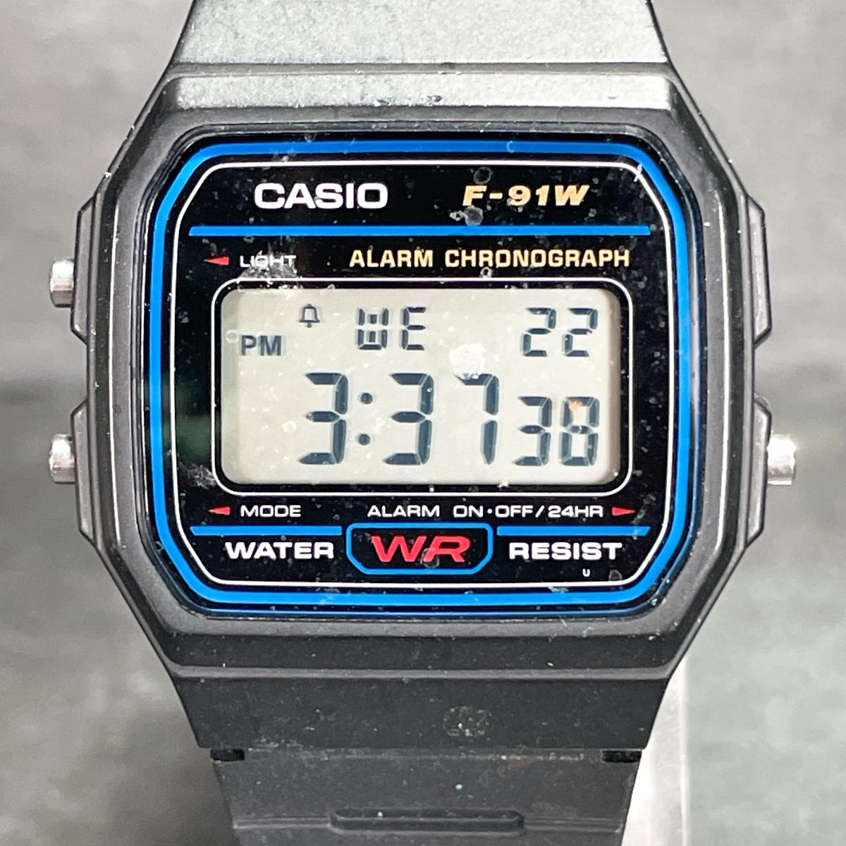 CASIO カシオ F-91W-1JH 腕時計 デジタル クオーツ 多機能 カレンダー ラバーバンド ブラック スクエア ステンレススチール 動作確認済み拍卖