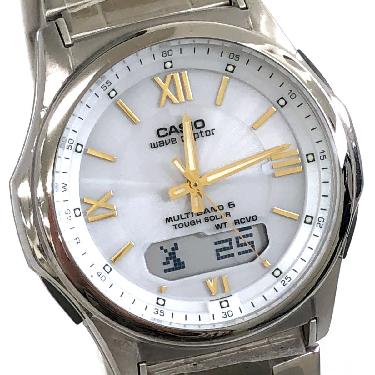 新品 CASIO カシオ WAVECEPTOR ウェーブセプター マルチバンド6 腕時計 WVA-M630D-7A2JF 電波ソーラー タフソーラー アナデジ ホワイト拍卖