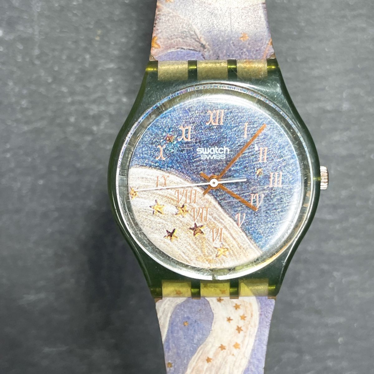 Swatch スウォッチ VOIE LACTE GG122 腕時計 アナログ クオーツ 3針 スケルトン ラバーバンド ラウンド 新品電池交換済み 動作確認済み拍卖