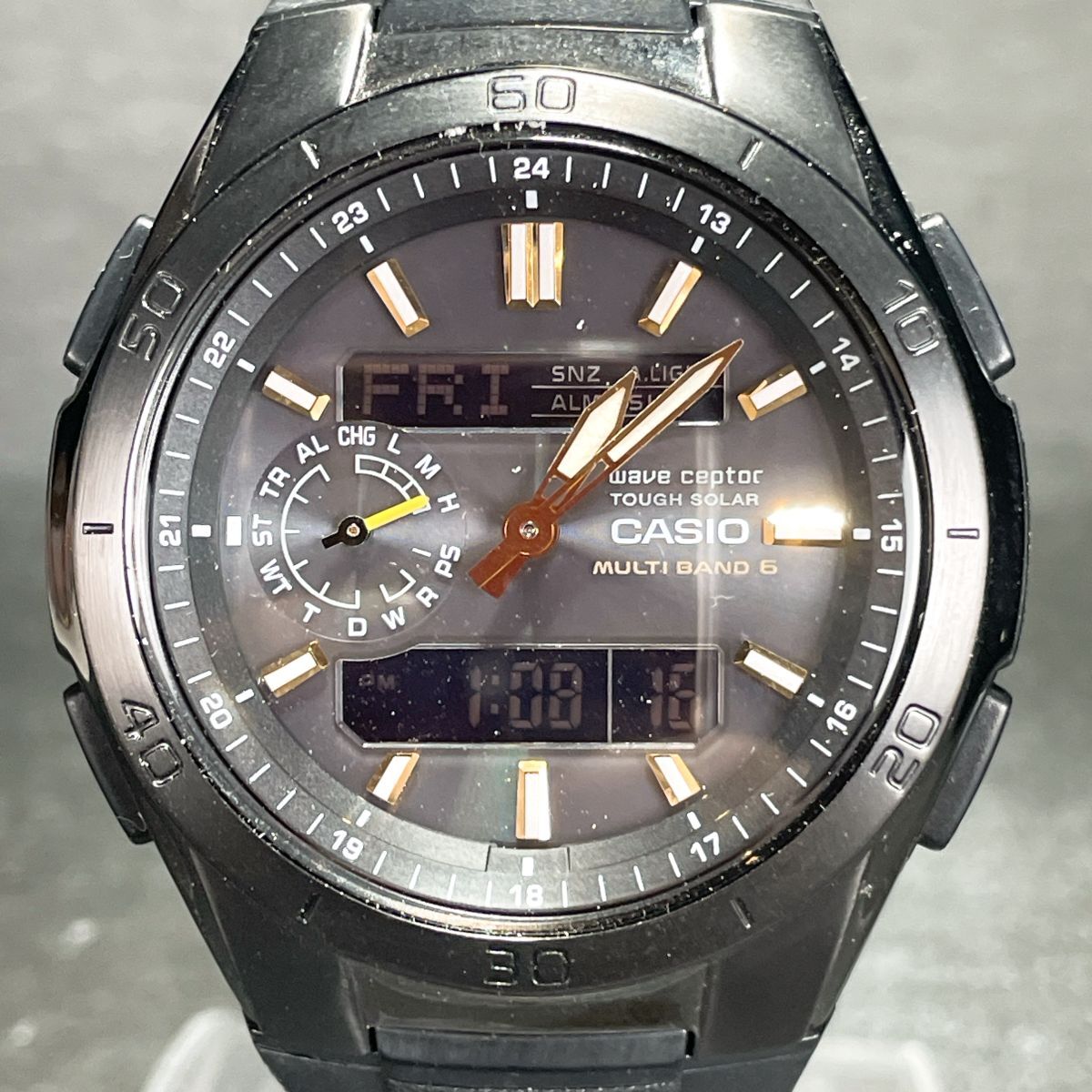 美品 CASIO カシオ WAVE CEPTOR ウェーブセプター マルチバンド6 WVA-M650 腕時計 アナデジ 電波ソーラー タフソーラー 動作確認済み拍卖