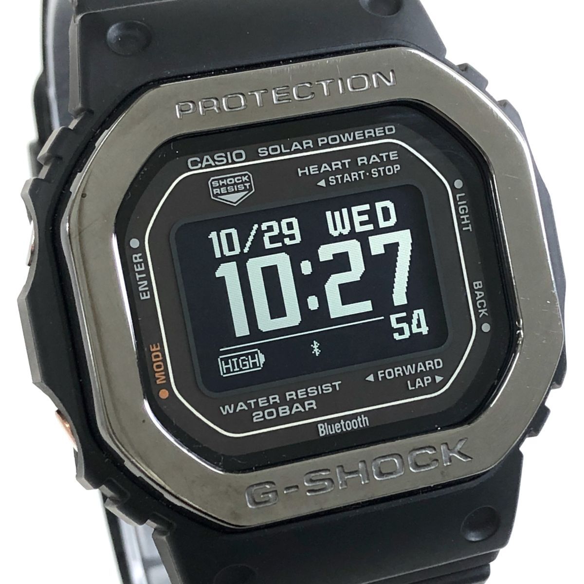 美品 CASIO カシオ G-SHOCK ジーショック G-SQUAD 腕時計 DW-H5600MB-1JR ソーラー デジタル モバイルリンク Bluetooth スクエア 動作OK拍卖