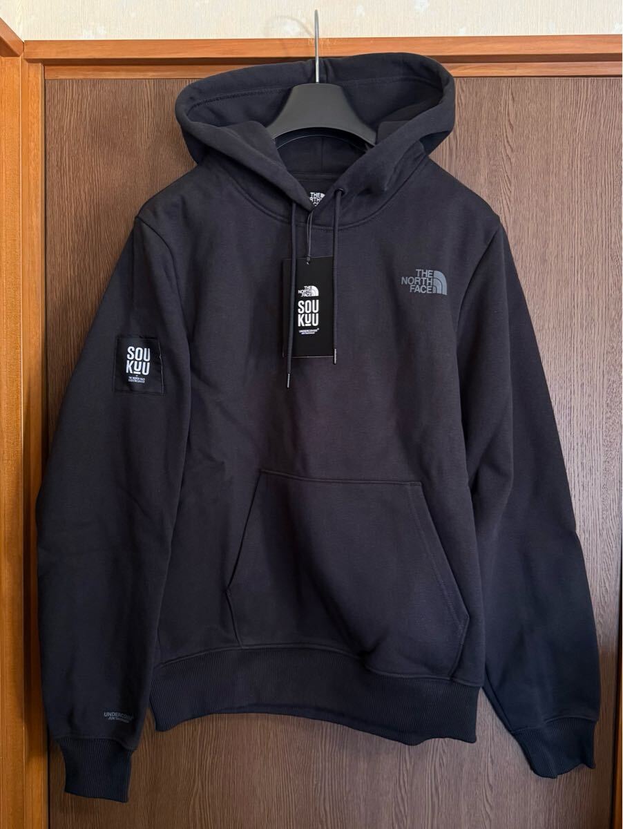新品 UNDERCOVER × THE NORTH FACE SOUKUU スウェット シャツ パーカー 長袖 トレーナー フーディ XS 黒 アンダーカバー ノースフェイス拍卖
