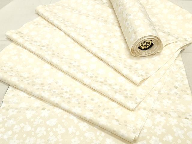 平和屋着物▼長襦袢 反物 着尺 花兎文 東レシルック 洗える着物 未使用 DAAX6673zy拍卖