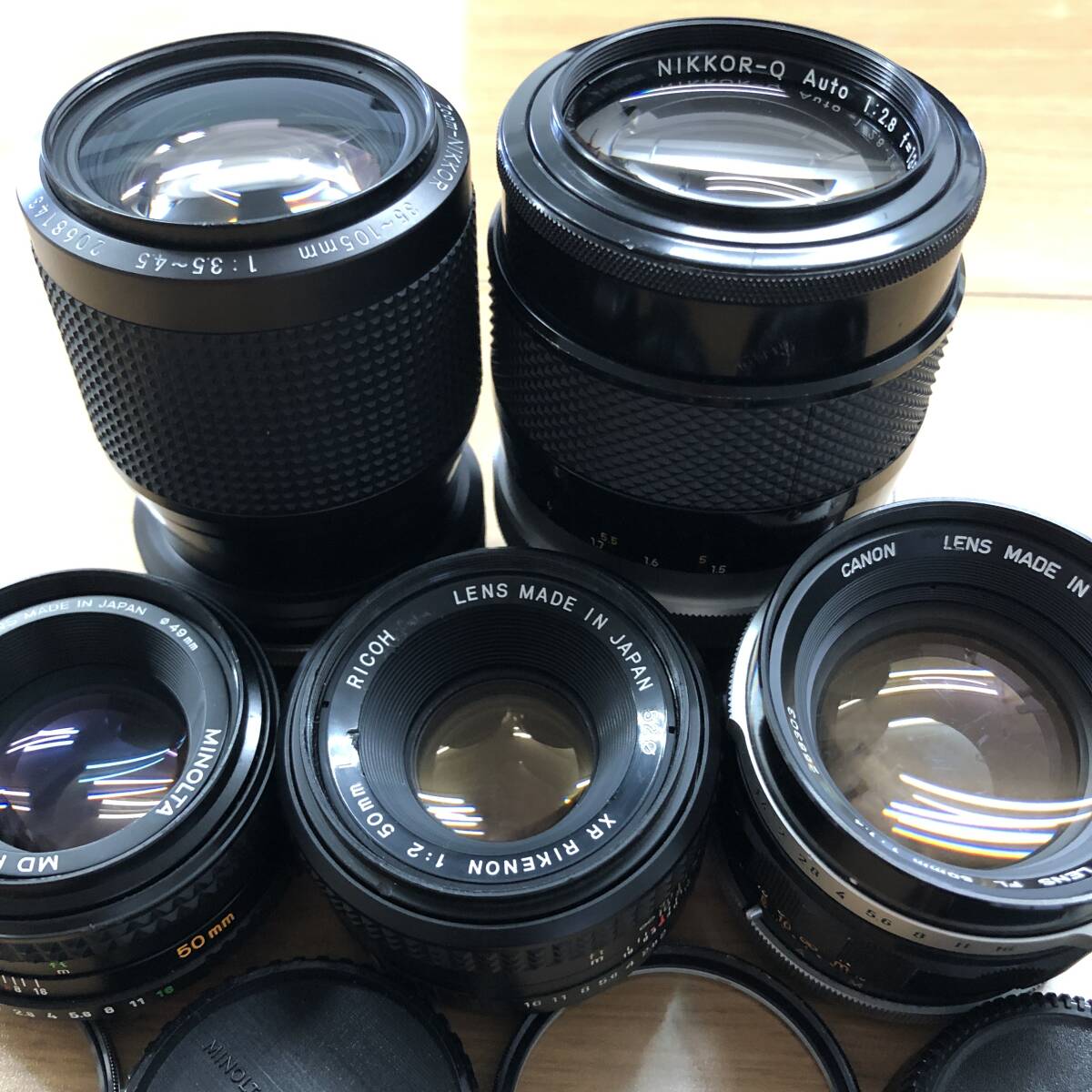 期間限定 8,999円~ほぼ通常使用可能!【まとめ】Nikon / Rikenon / Canon MFレンズ 5本セット #h832拍卖