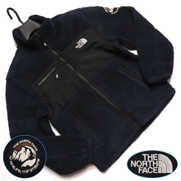 新品正規 ノースフェイス 海外限定 ECOフリース 刺繍ワッペン ARCATA ボアフリース/ジャケット メンズSネイビー(NAV)拍卖