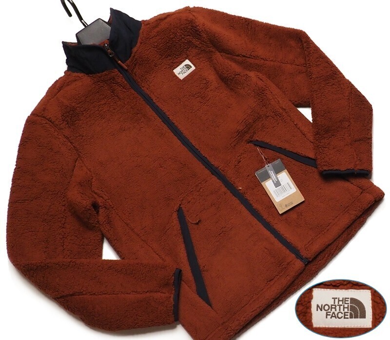 新品正規 ノースフェイス USA企画 CAMPSHIRE FULL ZIP ボアフリース/ジャケット メンズUS:M JPN:L ブラウン(BRI) 直営店購入拍卖