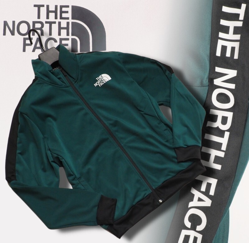 新品正規 ノースフェイス 海外限定 ビッグロゴ 天竺ジャージー ALBANI ジップアップジャケット メンズMグリーン(GRE) 直営店購入拍卖