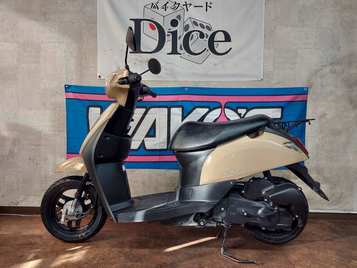 ★即乗りOK! スズキ レッツ セル1発 実働車 バッテリー・オイル新品 4スト FI車 原付 バイク 京都拍卖