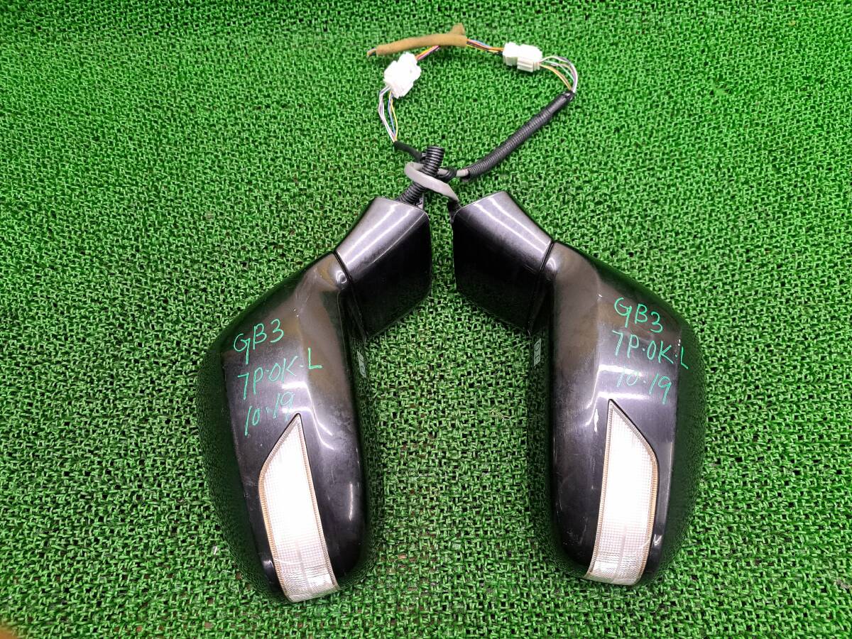 1019 フリード GB3 GB4 純正 ウインカー付き ドアミラー 左右セット サイドミラー 運転席側 助手席側 右 左 7ピン 動作確認OK拍卖