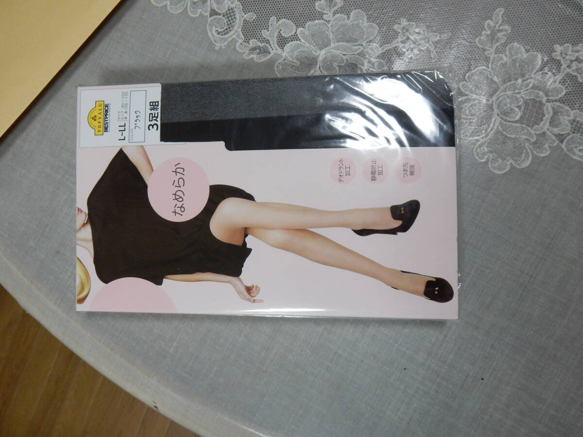 新品 サポート系パンティストッキング3足組+1足 PANTY STOCKING デオドラント加工/静電防止加工 ブラック L~LL拍卖