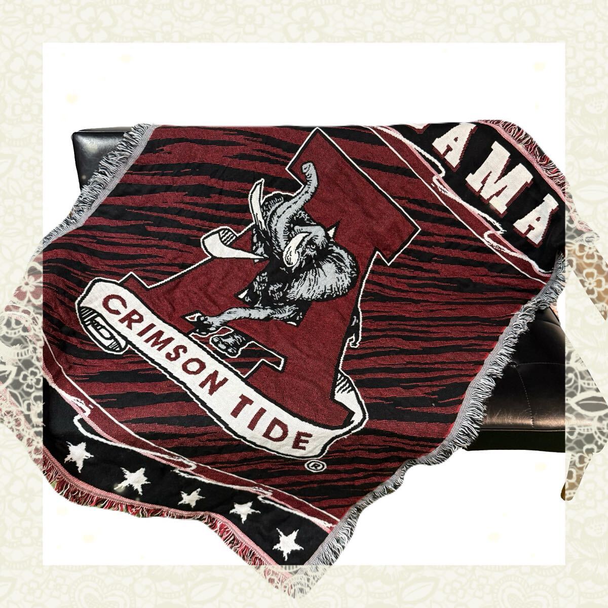 USA製 アメリカ アラバマ大学 フットボール チーム ラグ 142×112拍卖