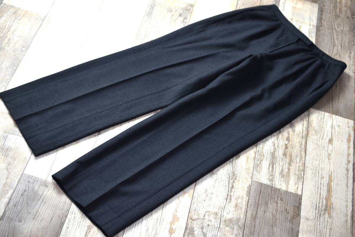 レリアン Leilian プラチナタグ ウールパンツ 大きいサイズ13+ プラスハウス グレー色拍卖