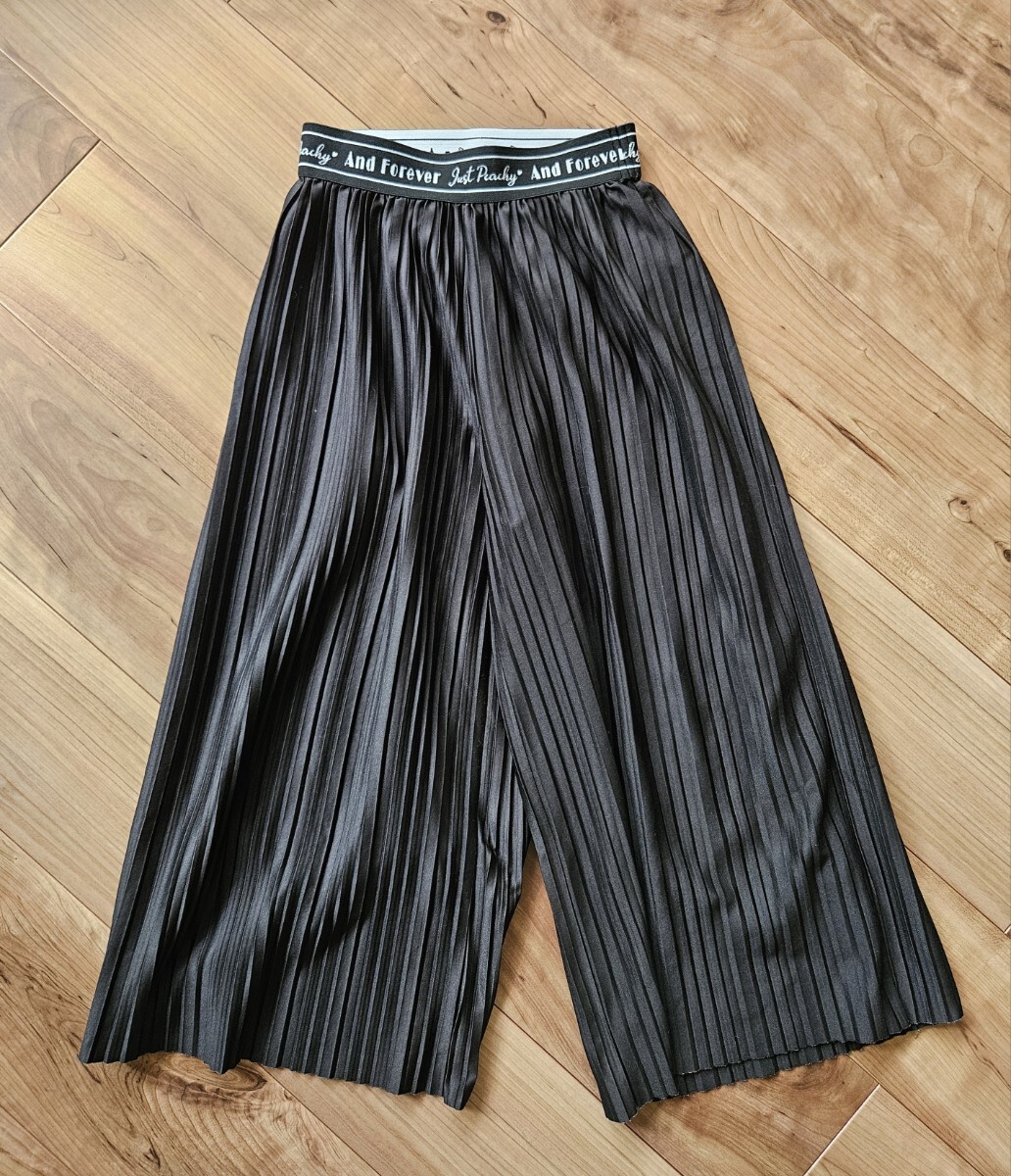 女の子★ 黒プリーツワイドパンツ★サイズ130拍卖