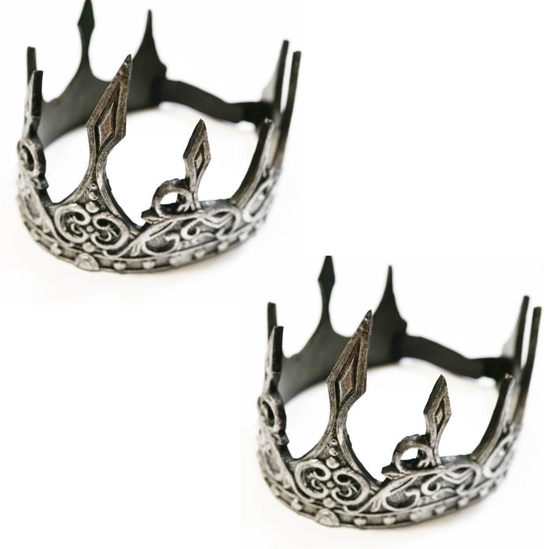 王様 コスプレ 王冠 仮装 小道具 2個 銀 シルバー 王様【現品撮影】拍卖