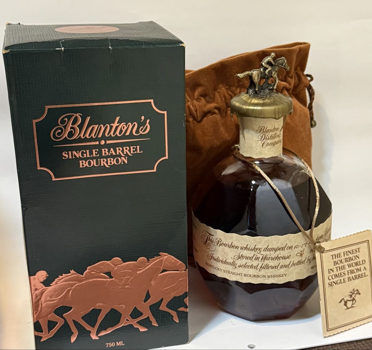 【未開栓】1991年 箱付 Blanton’s Single Barrel ブラントン シングルバレル 緑 バーボン 古酒拍卖