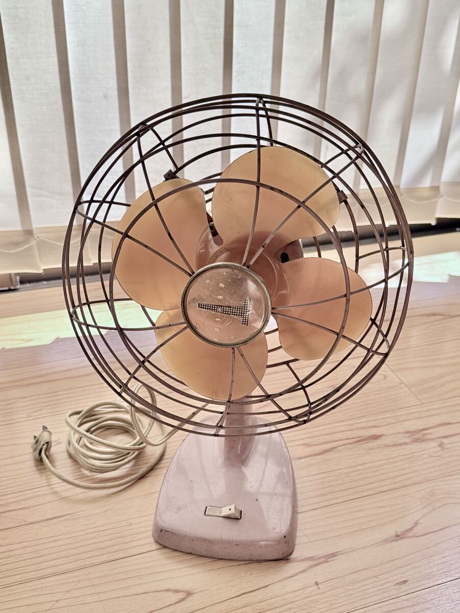 レア A.C. ELECTRIC FAN 東京芝浦電気 扇風機 昭和レトロ 当時物 アンティーク レトロ扇風機 TYPE EA 1385 東芝 TOSHIBA ビンテージ拍卖