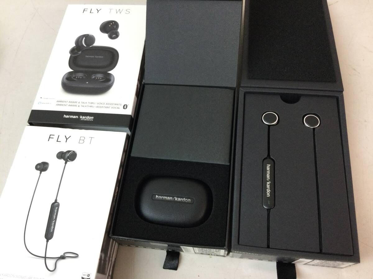 ★ harman kardon FLY TWS ワイヤレスイヤホン ハーマン Bluetooth イヤホン/ FLY BT イヤフォン 2点セット まとめ拍卖