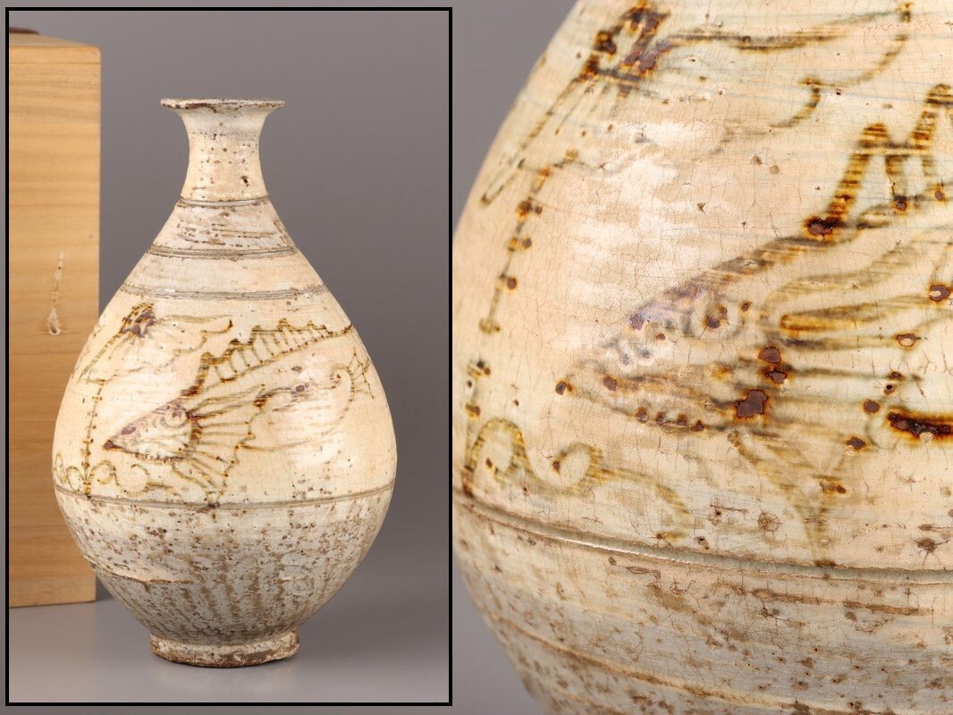 古美術 朝鮮古陶磁器 李朝 鶏龍山 徳利 時代物 極上品 初だし品 D4563拍卖