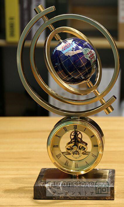 強くお勧め★欧軽贅沢風 地球儀+時計 工芸品 装飾品 置物拍卖