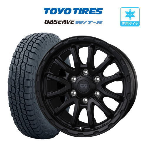 スタッドレス タイヤ ホイール 4本 6穴139 ロックケリー MX-H TOYO オブザーブ W/T-R 265/70R17拍卖