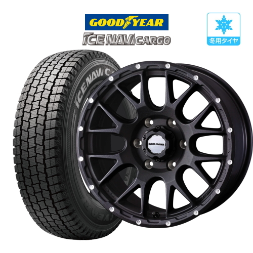 【2025年製】スタッドレス タイヤ ホイール 4本 6穴139 マッドヴァンス 08 グッドイヤー アイスナビカーゴ 195/80R15 ハイエース拍卖