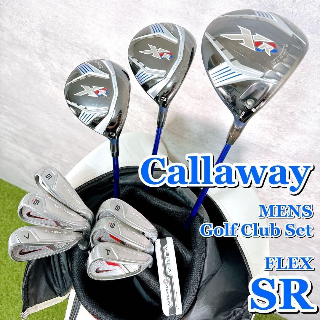 メンズ ゴルフクラブセット Callaway キャロウェイ XR NIKE ナイキ スリングショット キャディバッグ付 10本 フレックスSR 右利き 【K036】拍卖